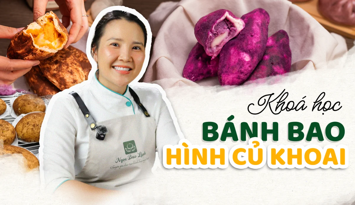 Khoá Tạo Hình Bánh Bao Củ Khoai · lopbanh.vn bởi cô Ngọc Bao Lành