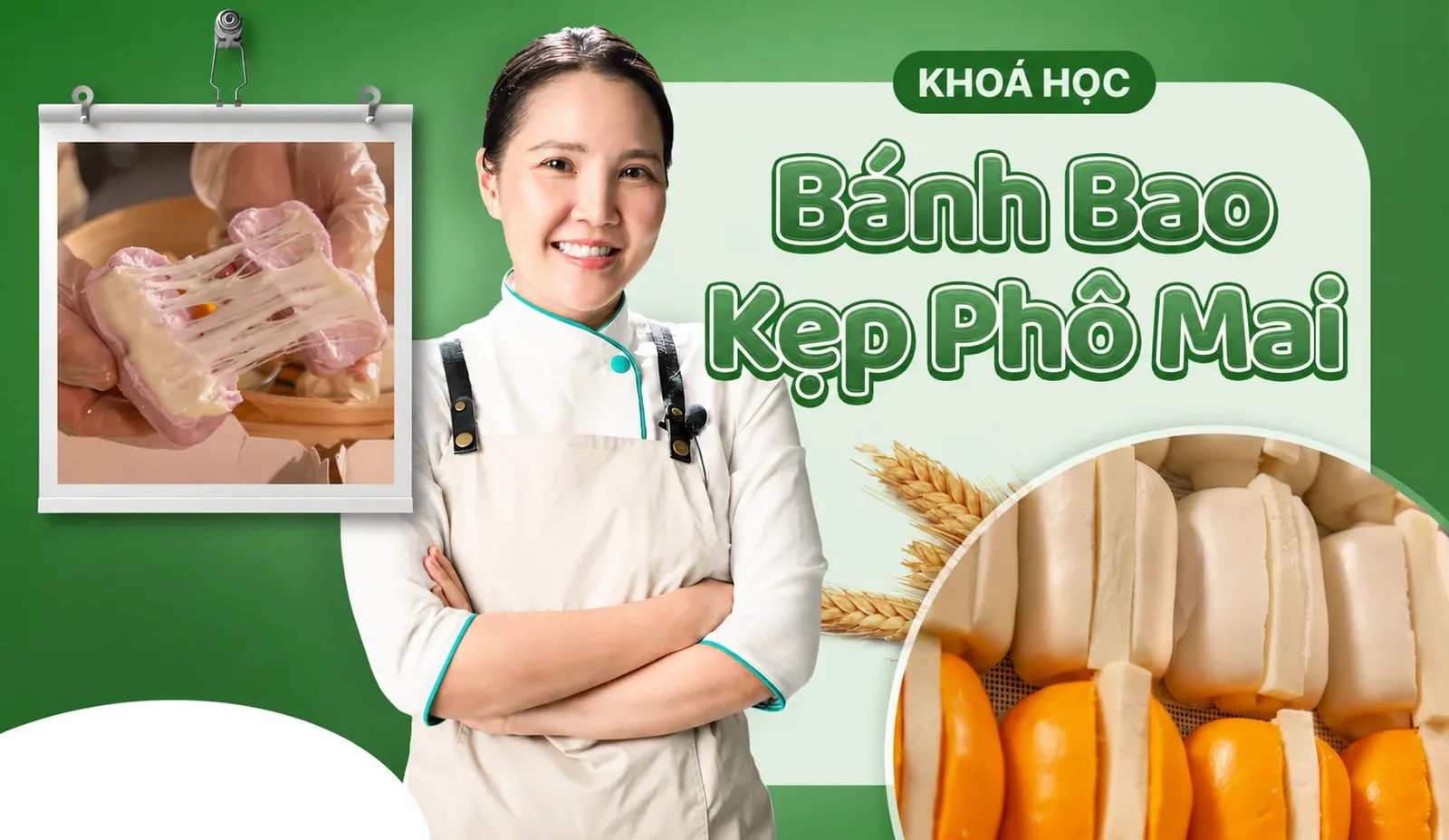 Bánh bao kẹp phô mai tan chảy | lopbanh.vn bởi cô Ngọc Bao Lành