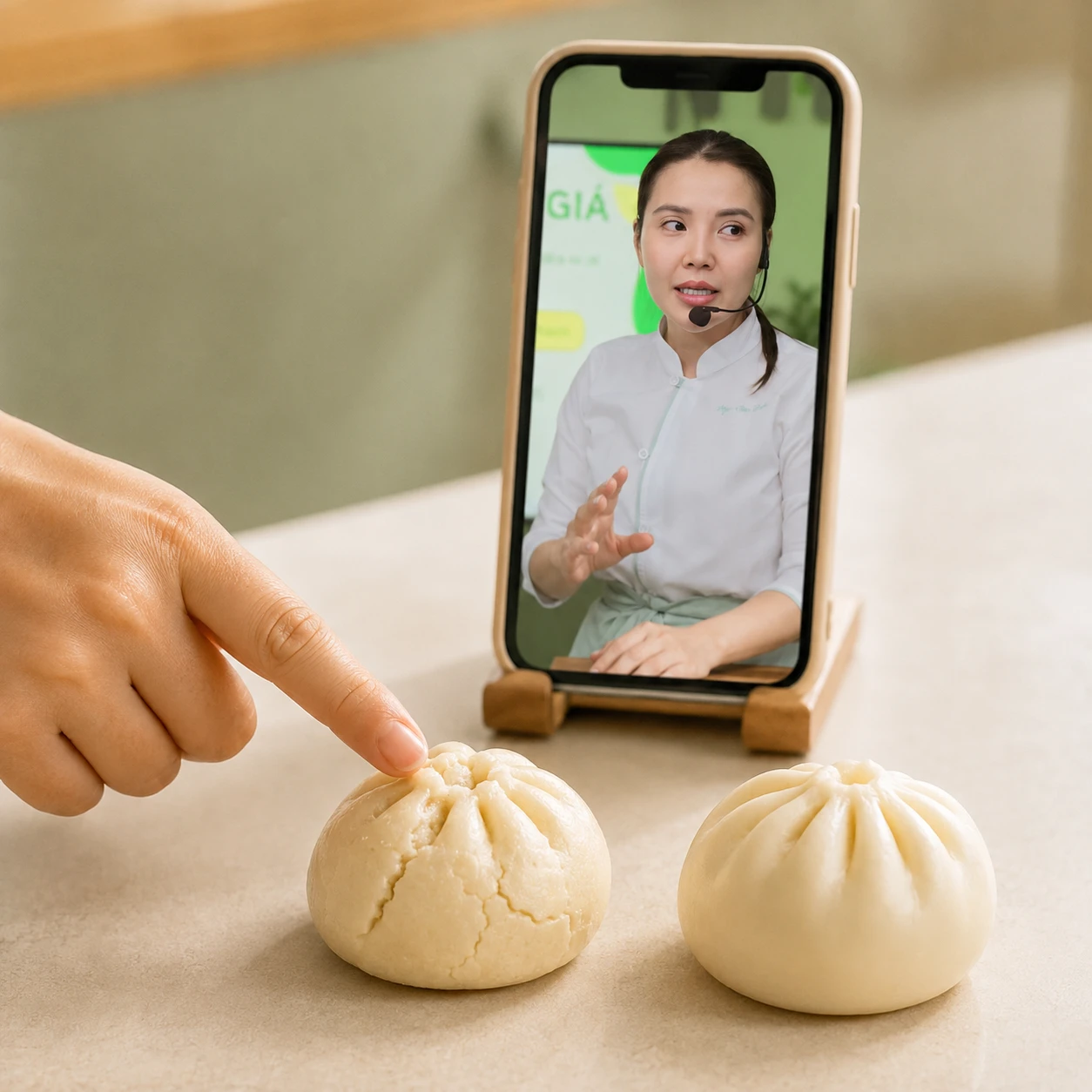 Video Call 1:1 nếu mẻ bánh chưa đạt