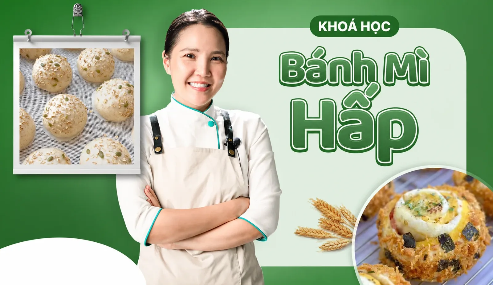 Bánh mì hấp Matcha Đậu Đỏ Mochi | lopbanh.vn bởi cô Ngọc Bao Lành